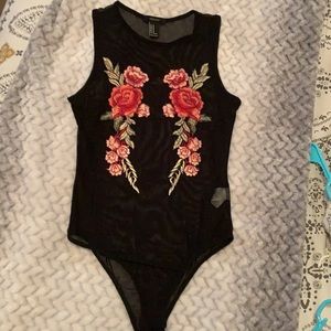Mesh Rose Bodysuit